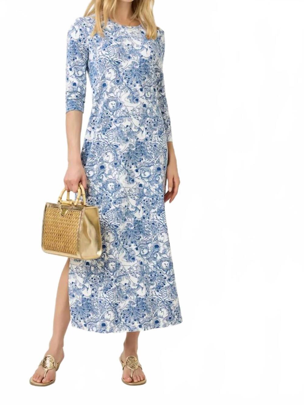 NEW LILLY PULITZER women's deena dress in starlight navy